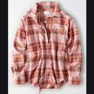 American Eagle Outfitters Distressed Flannel